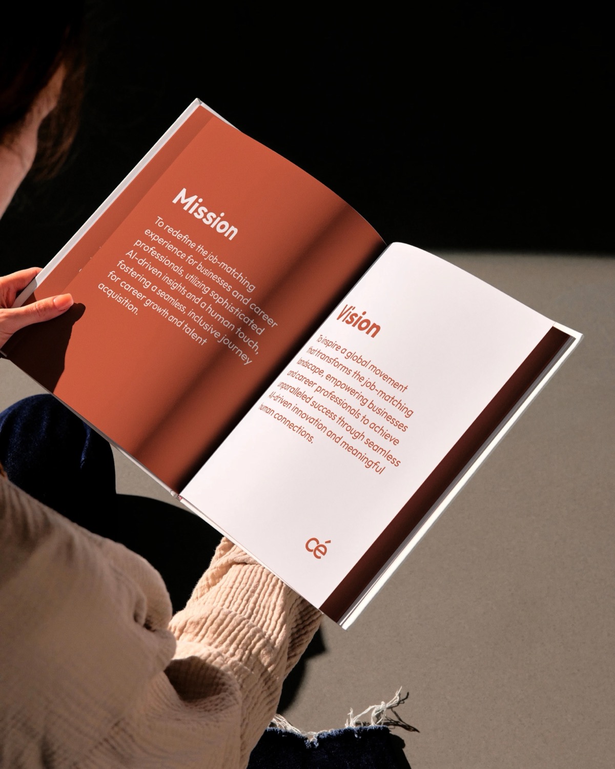 Concé brand guidelines mission and vision spread