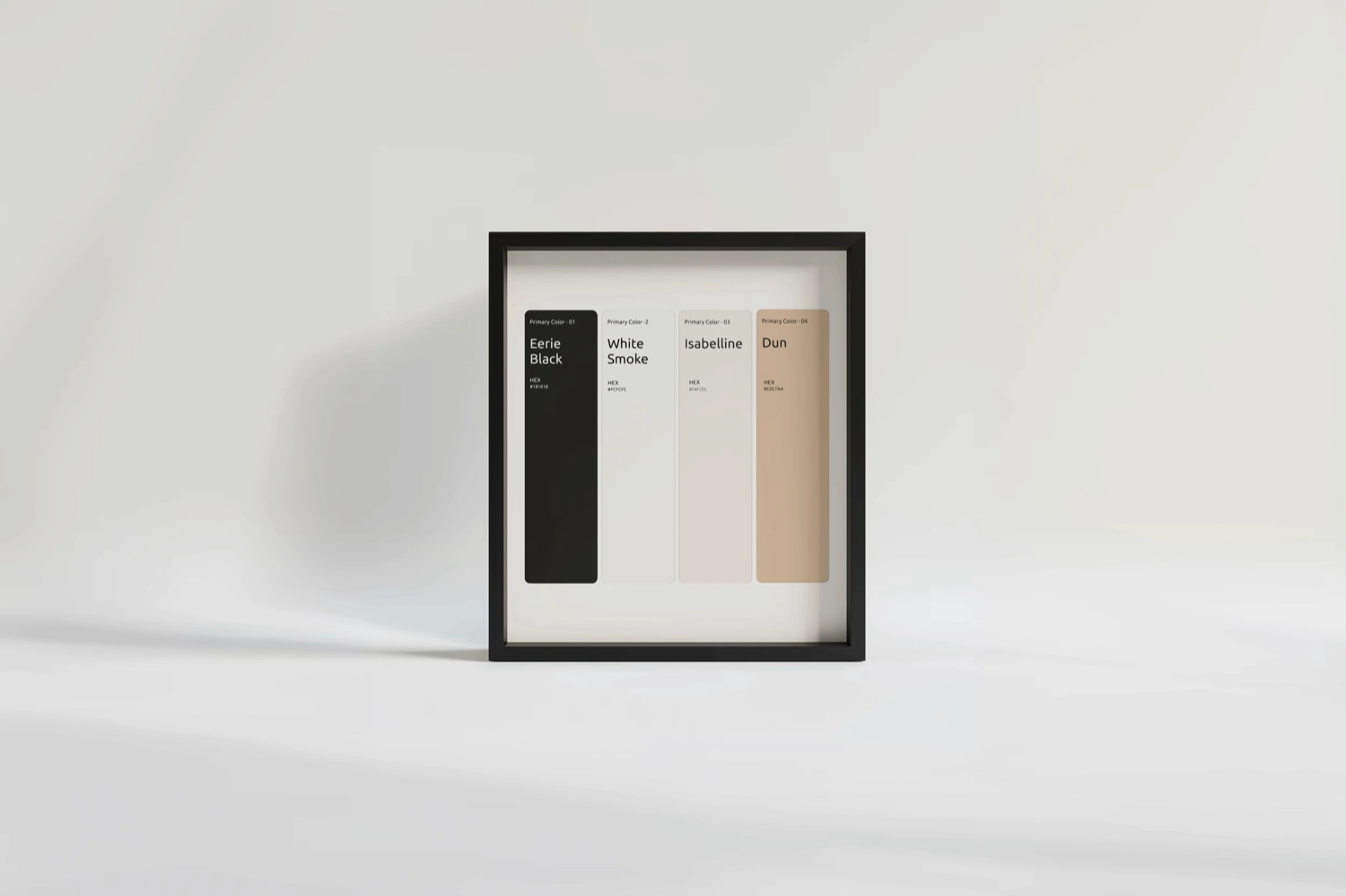 Crer color palette in black frame
